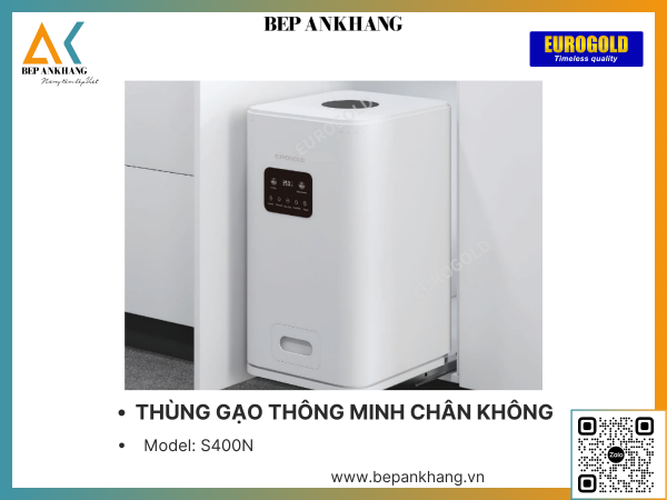 THÙNG GẠO THÔNG MINH CHÂN KHÔNG EUROGOLD S400N 